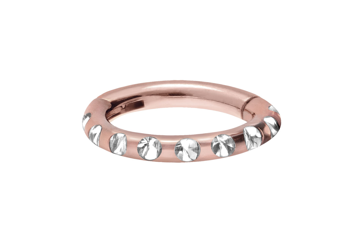 Titan Segmentring Clicker Piercing KRISTALLE + EPOXY